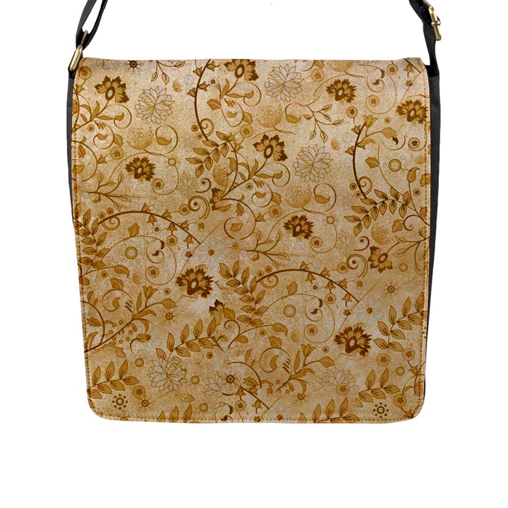 Flower Pattern In Soft  Colors Flap Messenger Bag (L) 