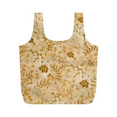 Flower Pattern In Soft  Colors Full Print Recycle Bags (m) 