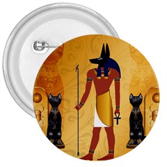 Anubis, Ancient Egyptian God Of The Dead Rituals  3  Buttons