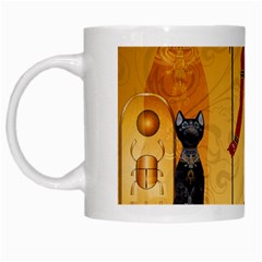 Anubis, Ancient Egyptian God Of The Dead Rituals  White Mugs by FantasyWorld7