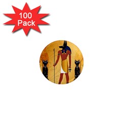 Anubis, Ancient Egyptian God Of The Dead Rituals  1  Mini Magnets (100 Pack) 