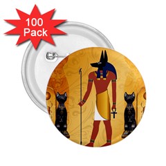 Anubis, Ancient Egyptian God Of The Dead Rituals  2 25  Buttons (100 Pack) 