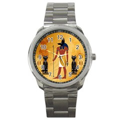 Anubis, Ancient Egyptian God Of The Dead Rituals  Sport Metal Watches