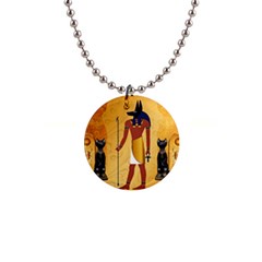 Anubis, Ancient Egyptian God Of The Dead Rituals  Button Necklaces by FantasyWorld7