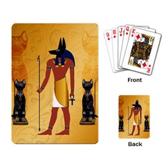 Anubis, Ancient Egyptian God Of The Dead Rituals  Playing Card