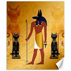 Anubis, Ancient Egyptian God Of The Dead Rituals  Canvas 8  X 10 