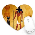 Anubis, Ancient Egyptian God Of The Dead Rituals  Heart Mousepads Front