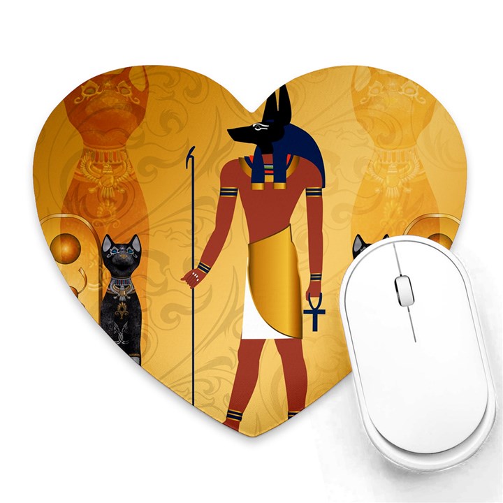 Anubis, Ancient Egyptian God Of The Dead Rituals  Heart Mousepads