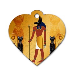 Anubis, Ancient Egyptian God Of The Dead Rituals  Dog Tag Heart (one Side)