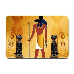 Anubis, Ancient Egyptian God Of The Dead Rituals  Small Doormat 