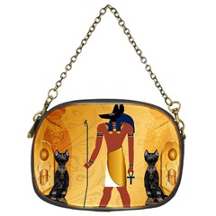 Anubis, Ancient Egyptian God Of The Dead Rituals  Chain Purses (two Sides) 