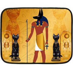 Anubis, Ancient Egyptian God Of The Dead Rituals  Fleece Blanket (mini)