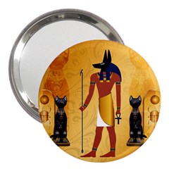 Anubis, Ancient Egyptian God Of The Dead Rituals  3  Handbag Mirrors