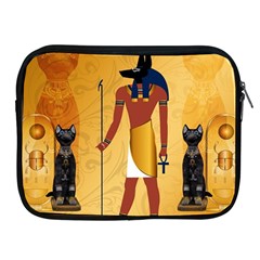 Anubis, Ancient Egyptian God Of The Dead Rituals  Apple Ipad 2/3/4 Zipper Cases by FantasyWorld7