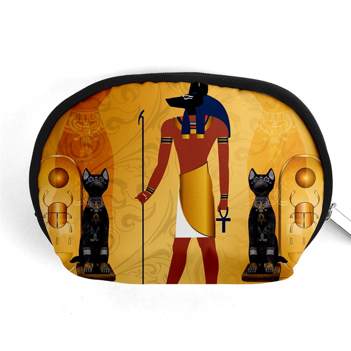 Anubis, Ancient Egyptian God Of The Dead Rituals  Accessory Pouches (Medium) 