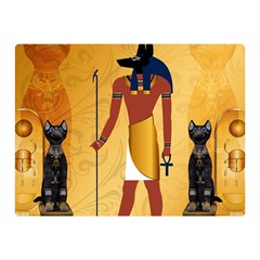 Anubis, Ancient Egyptian God Of The Dead Rituals  Double Sided Flano Blanket (mini) 