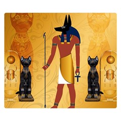 Anubis, Ancient Egyptian God Of The Dead Rituals  Double Sided Flano Blanket (small) 