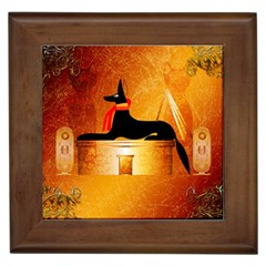 Anubis, Ancient Egyptian God Of The Dead Rituals  Framed Tiles