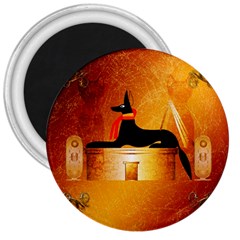 Anubis, Ancient Egyptian God Of The Dead Rituals  3  Magnets