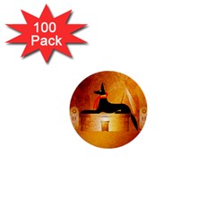 Anubis, Ancient Egyptian God Of The Dead Rituals  1  Mini Buttons (100 Pack) 