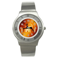 Anubis, Ancient Egyptian God Of The Dead Rituals  Stainless Steel Watches