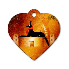 Anubis, Ancient Egyptian God Of The Dead Rituals  Dog Tag Heart (two Sides) by FantasyWorld7