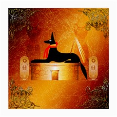 Anubis, Ancient Egyptian God Of The Dead Rituals  Medium Glasses Cloth by FantasyWorld7