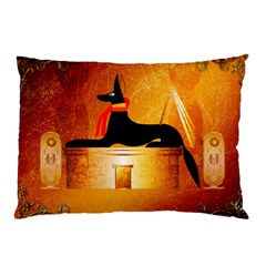 Anubis, Ancient Egyptian God Of The Dead Rituals  Pillow Cases by FantasyWorld7