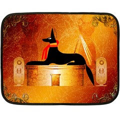 Anubis, Ancient Egyptian God Of The Dead Rituals  Fleece Blanket (mini)