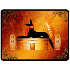 Anubis, Ancient Egyptian God Of The Dead Rituals  Fleece Blanket (large) 