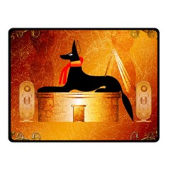 Anubis, Ancient Egyptian God Of The Dead Rituals  Fleece Blanket (small)