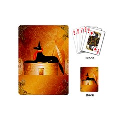 Anubis, Ancient Egyptian God Of The Dead Rituals  Playing Cards (mini)  by FantasyWorld7