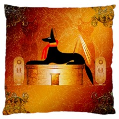 Anubis, Ancient Egyptian God Of The Dead Rituals  Large Cushion Cases (one Side) 