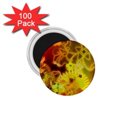 Glowing Colorful Flowers 1 75  Magnets (100 Pack)  by FantasyWorld7