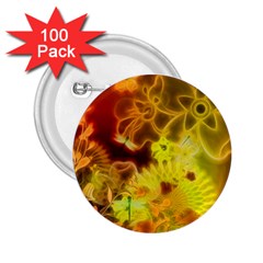 Glowing Colorful Flowers 2 25  Buttons (100 Pack)  by FantasyWorld7