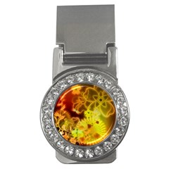 Glowing Colorful Flowers Money Clips (cz) 