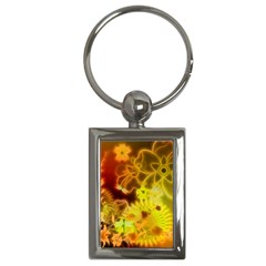 Glowing Colorful Flowers Key Chains (rectangle)  by FantasyWorld7