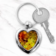 Glowing Colorful Flowers Key Chains (heart) 