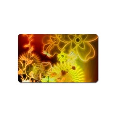 Glowing Colorful Flowers Magnet (name Card) by FantasyWorld7