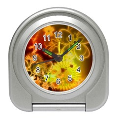 Glowing Colorful Flowers Travel Alarm Clocks