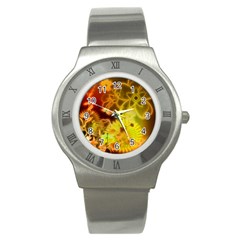 Glowing Colorful Flowers Stainless Steel Watches