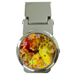 Glowing Colorful Flowers Money Clip Watches