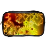 Glowing Colorful Flowers Toiletries Bags 2-Side Back