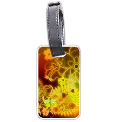 Glowing Colorful Flowers Luggage Tags (one Side) 