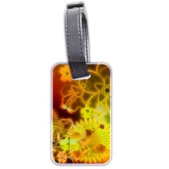 Glowing Colorful Flowers Luggage Tags (two Sides)