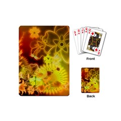 Glowing Colorful Flowers Playing Cards (mini) 