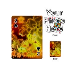 Glowing Colorful Flowers Playing Cards 54 (mini) 