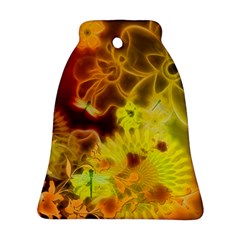 Glowing Colorful Flowers Ornament (bell) 