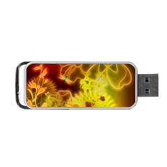 Glowing Colorful Flowers Portable Usb Flash (two Sides) by FantasyWorld7