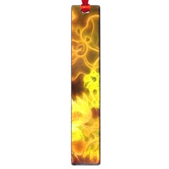 Glowing Colorful Flowers Large Book Marks